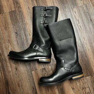 Moschino Boots with Buckles and Slit Pocket. Men's. Size 12.